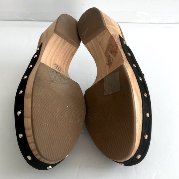 Dolce Vita Black Nubuck Slip On Block Heel Clogs Platform Shoes Size 6.5 NEW - Picture 9 of 10